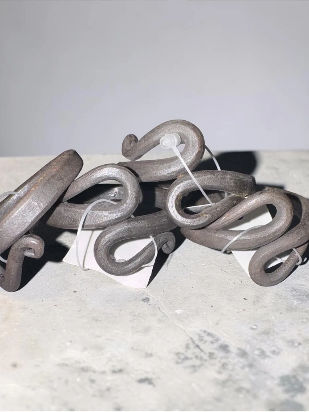 World Market Metal Napkin Ring Set of 4 - Rustic Wave Design